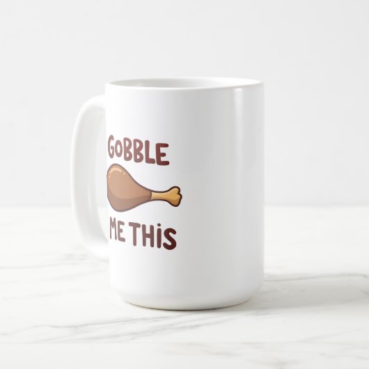 Thanksgiving Turkey Gift Funny Kaffeetasse (Vorderseite Links)