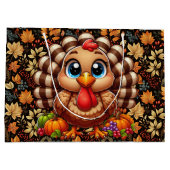 Thanksgiving Turkey Große Geschenktüte (Rückseite)