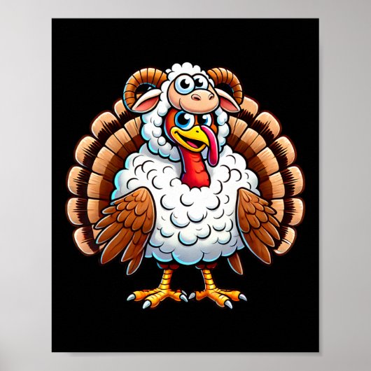 Thanksgiving Turkey In Sheep Disguise Funny Holida Poster (Vorne)