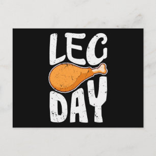 Thanksgiving Turkey Leg Day Family Kids Holiday Postkarte