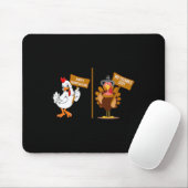 Thanksgiving Turkey No Thanks Grumpy Halloween Fun Mousepad (Mit Mouse)