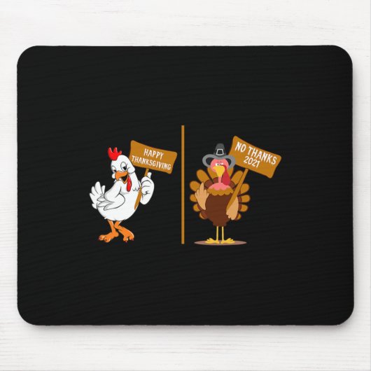 Thanksgiving Turkey No Thanks Grumpy Halloween Fun Mousepad (Vorne)