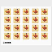 Thanksgiving Turkey & Pie Stickers (Blatt)