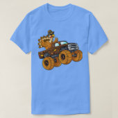 Thanksgiving Turkey Riding Monster Truck Boys Kids T-Shirt (Design vorne)