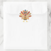 Thanksgiving Turkey Runder Aufkleber (Tasche)