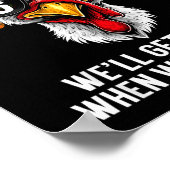 Thanksgiving Turkey Running Funny 67 Meme Trot Squ Poster (Ecke)