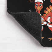 Thanksgiving Turkey Squad Dancing Dad Mom Kid Happ Mousepad (Ecke)