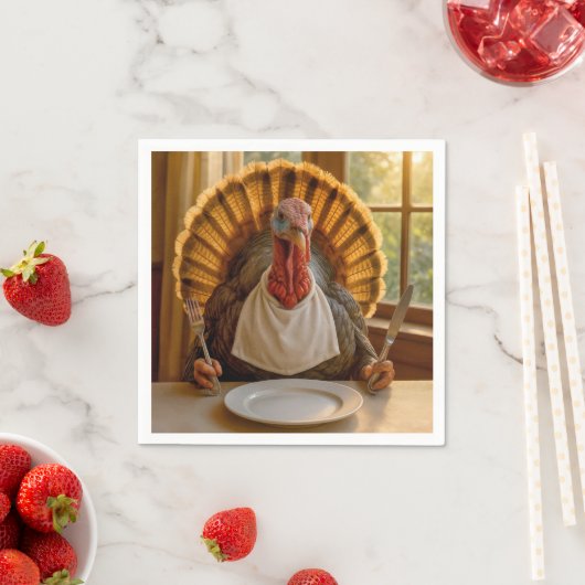 Thanksgiving Turkey With Knife and Fork Serviette (Beispiel)