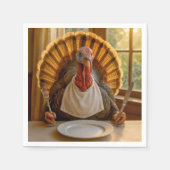 Thanksgiving Turkey With Knife and Fork Serviette (Vorderseite)