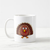 Thanksgiving Turkey With Pumpkin Cartoon Kaffeetasse (Links)