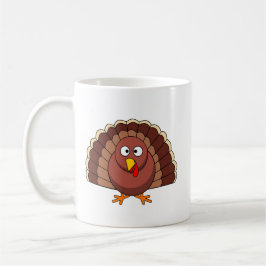 Thanksgiving Turkey With Pumpkin Cartoon Kaffeetasse