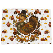 Thanksgiving Turkeys Große Geschenktüte (Vorderseite)