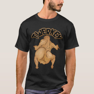 Thanksgiving Twerkey Basic Dunkles T-Shirt