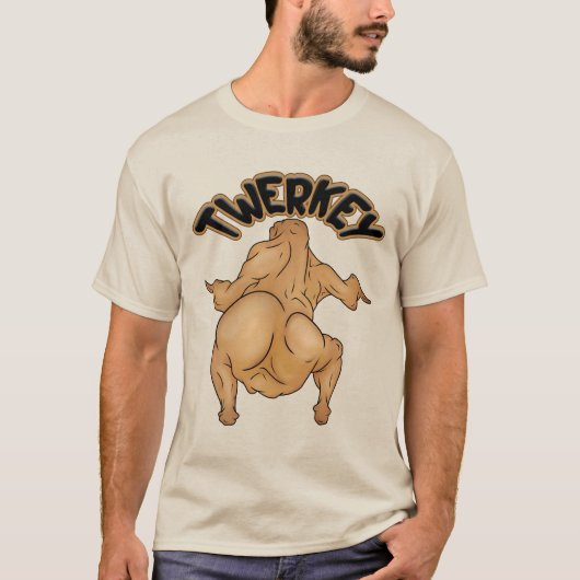 Thanksgiving-Twerkey Basic T-Shirt (Vorderseite)