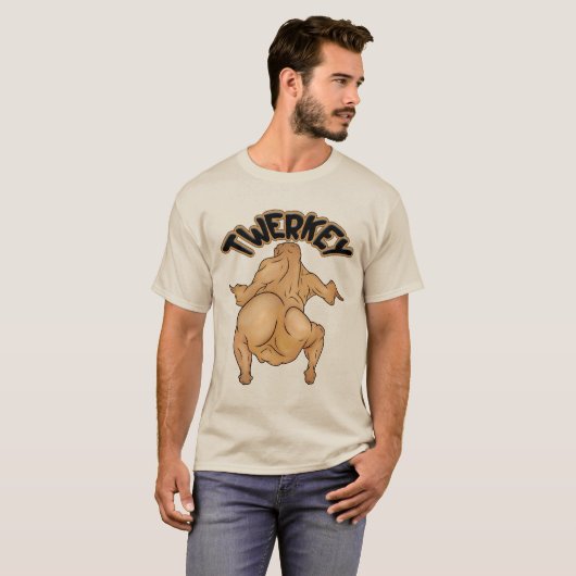 Thanksgiving-Twerkey Basic T-Shirt (Vorne ganz)