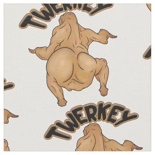 Thanksgiving Twerkey Fabric Stoff (Nahaufnahme)