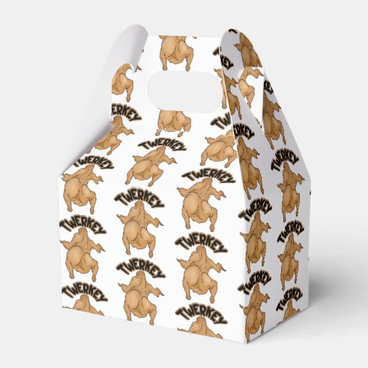Thanksgiving Twerkey Favor Box Geschenkschachtel (Rückseite)
