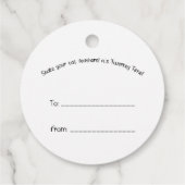 Thanksgiving Twerkey Favor Tags Geschenkanhänger (Rückseite)