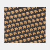 Thanksgiving Twerkey Fleece Blanket (Vorderseite (Horizontal))