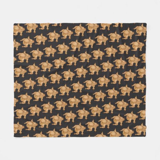 Thanksgiving Twerkey Fleece Blanket (Vorderseite (Horizontal))