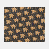 Thanksgiving Twerkey Fleece Blanket (Vorderseite (Horizontal))