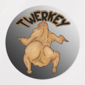 Thanksgiving Twerkey Labels Etiketten (Design 2)