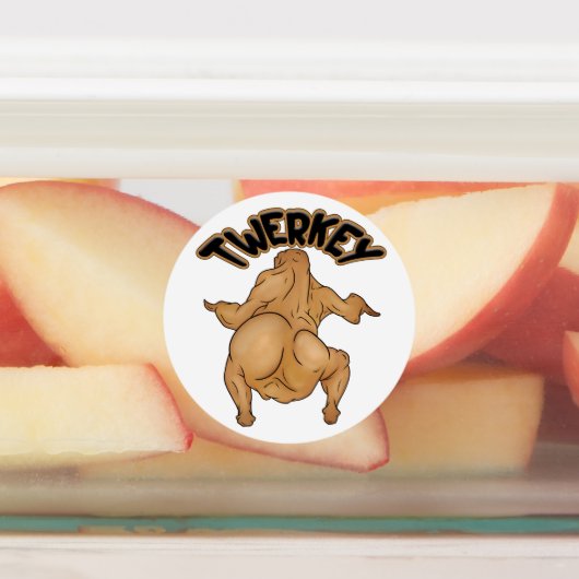 Thanksgiving Twerkey Labels Etiketten (Befestigt)