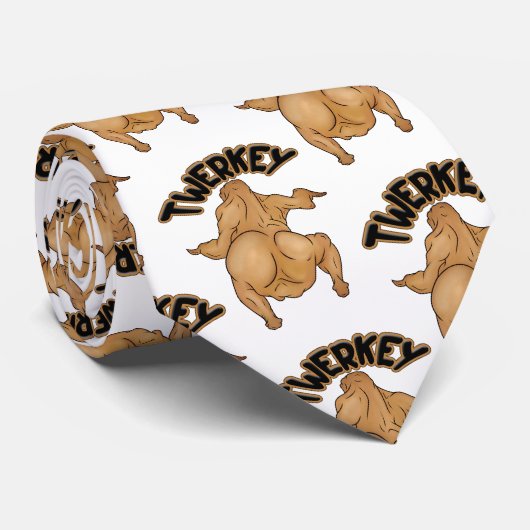 Thanksgiving Twerkey Neck Tie Krawatte (Gerollt)