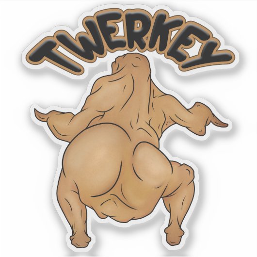 Thanksgiving Twerkey Sticker (Vorderseite)