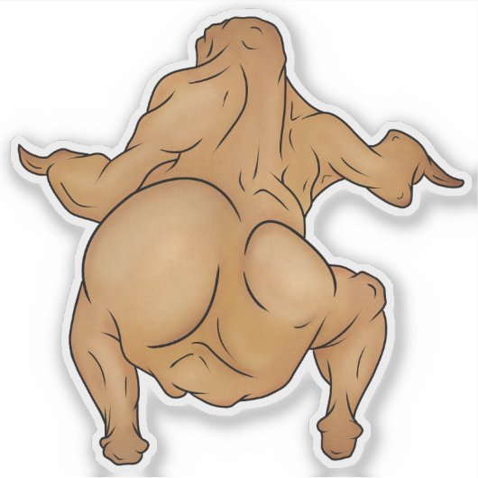 Thanksgiving Twerkey Sticker (Vorderseite)