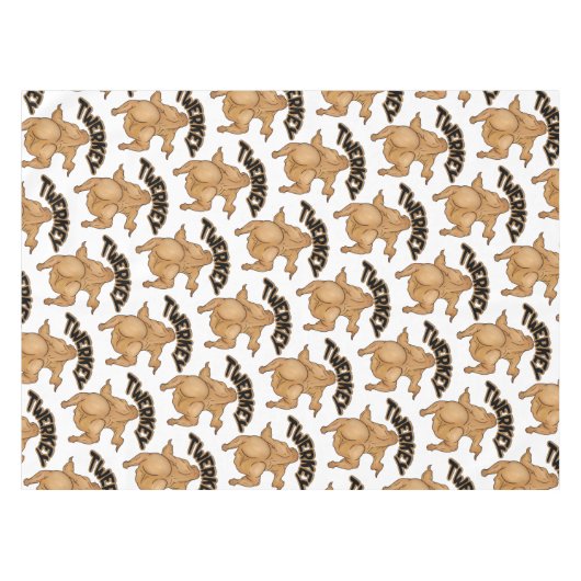 Thanksgiving Twerkey Tablecloth Tischdecke (Vorderseite (Horizontal))