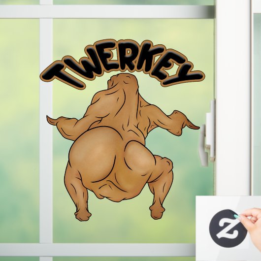 Thanksgiving Twerkey Window Cling Fensteraufkleber (Zuhause)