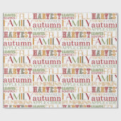 Thanksgiving Typography Design Wrapping Paper Geschenkpapier (Flach)