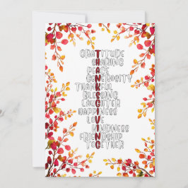 Thanksgiving Typography of Gratitude and Joy  Feiertagskarte