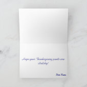 Thanksgiving Vegetable House Karte (Innenseite)