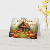 Thanksgiving Vegetable House Karte (Gelbe Blume)