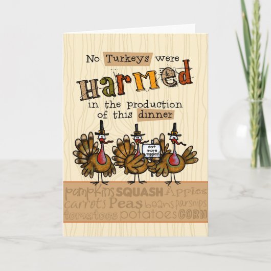 Thanksgiving Vegetarian Dinner Invitation Einladung (Vorderseite)