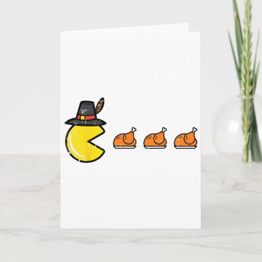 Thanksgiving Video Game Eating Turkey Gamer Men Wo Karte (Vorderseite)