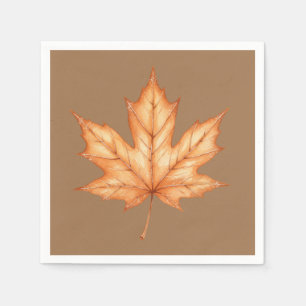 Thanksgiving-Wasserfarbe Herbstblatt Serviette