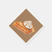 Thanksgiving-Wasserfarben-Kürbiskuchen Serviette (Ecke)