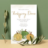 Thanksgiving Watercolor Pumpkins Dinner Einladung