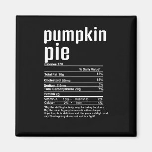 Thanksgiving Weihnachten Kürbiskuchen Nährwert Fak Magnet