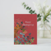 Thanksgiving Wildflowers Postcard Feiertagspostkarte (Stehend Vorderseite)