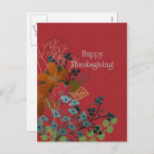 Thanksgiving Wildflowers Postcard Feiertagspostkarte (Vorne/Hinten)