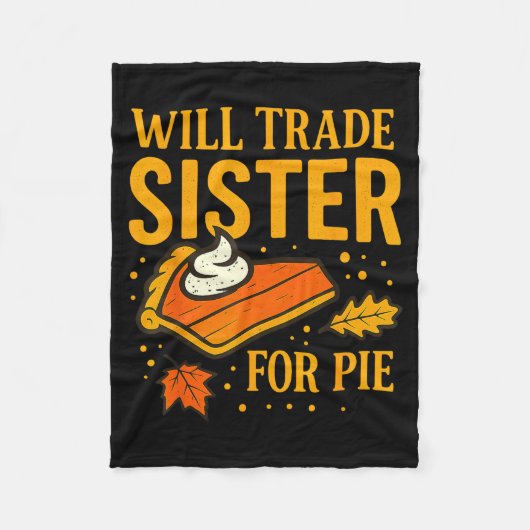 Thanksgiving Will Trade Sister For E Fall Family  Fleecedecke (Vorderseite)