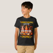 Thanksgiving With My Gnomies Funny Autumn Fall Gno T-Shirt (Vorne ganz)