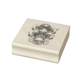 Thanksgiving Wood Art Stamp Gummistempel