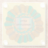 Thanksgivng Modern Unique Gold Herbstfarben Glasuntersetzer (Rückseite)