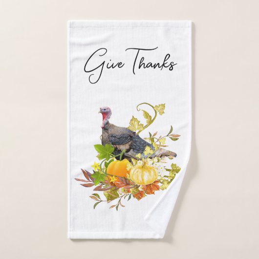Thanksgivnn Türkei Pumpkin Holiday Handtuch (Handtuch)