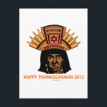 THANKSGIVUKAH INDIAN MENORAH MAN POSTKARTE<br><div class="desc">DIESE EINZIGARTIGEN THANKSGIVUKAH-GEGENSTÄNDE MACHEN WUNDERSCHÖNE HANUKKAH-ERNTEDANK-GIFTS FÜR 2013,  EINMAL IN EINEM LEBENSJÜDLICHEN AMERIKANISCHEN GEGENSTAND.</div>